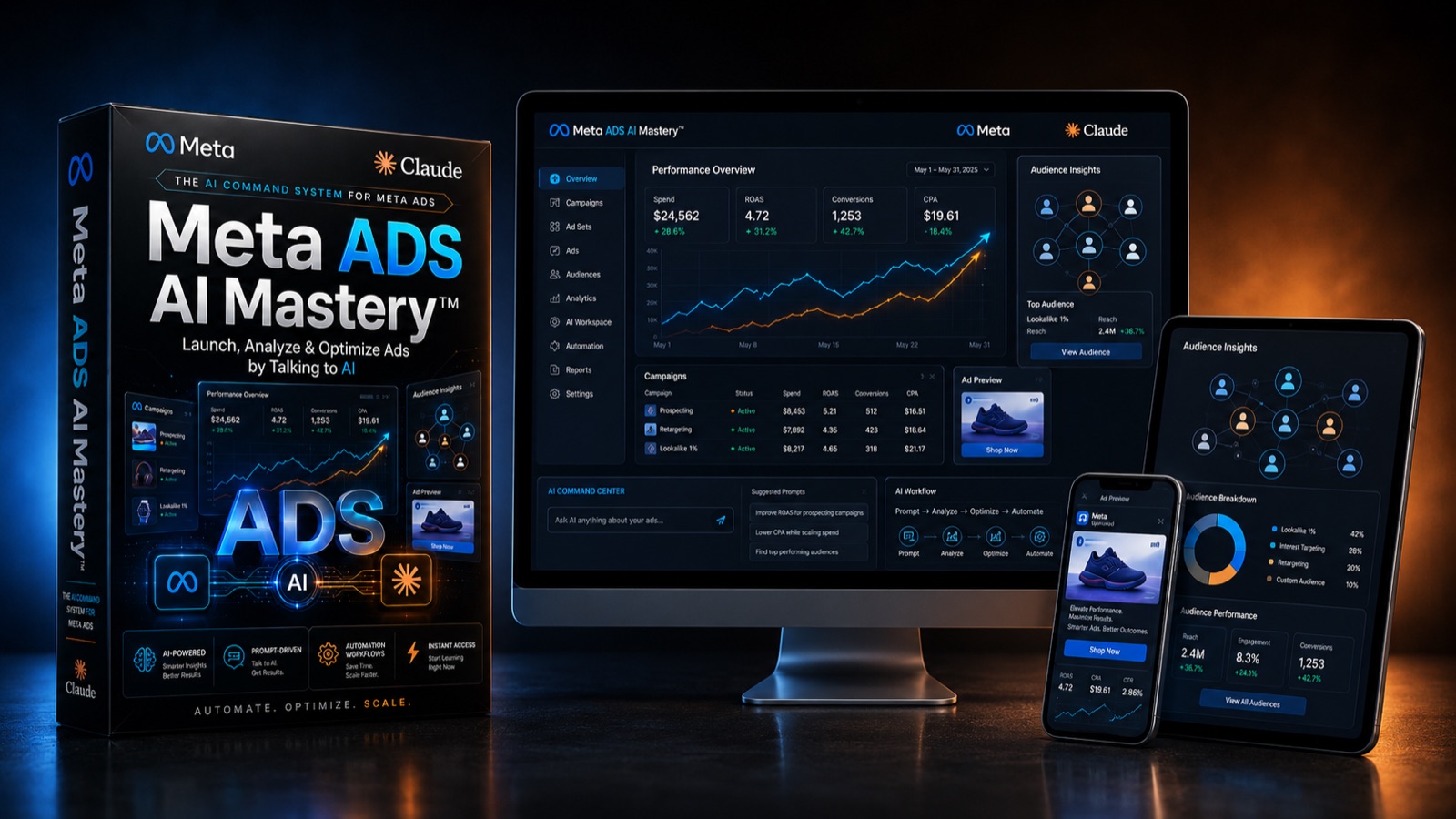 Meta ADS AI Mastery con corso, sistemi e materiali operativi