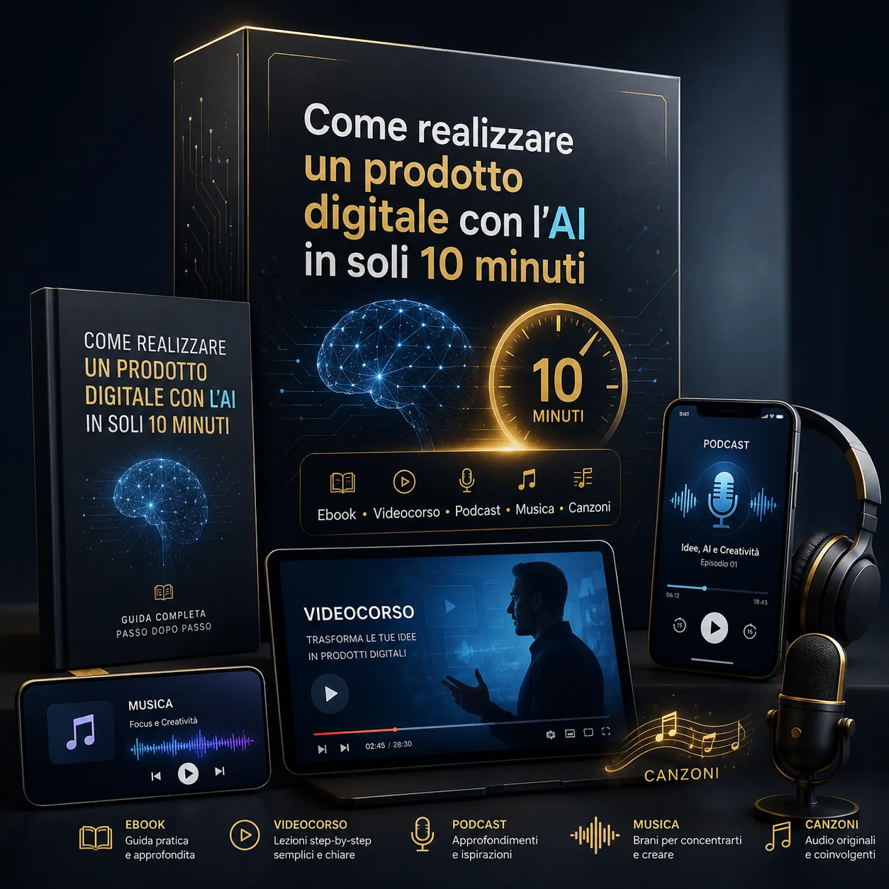 Crea prodotti digitali infiniti con AI